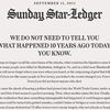Star-Ledger's Eloquent Front Page On 10th Anniversary of 9/11, Plus Other Newspaper Reflections